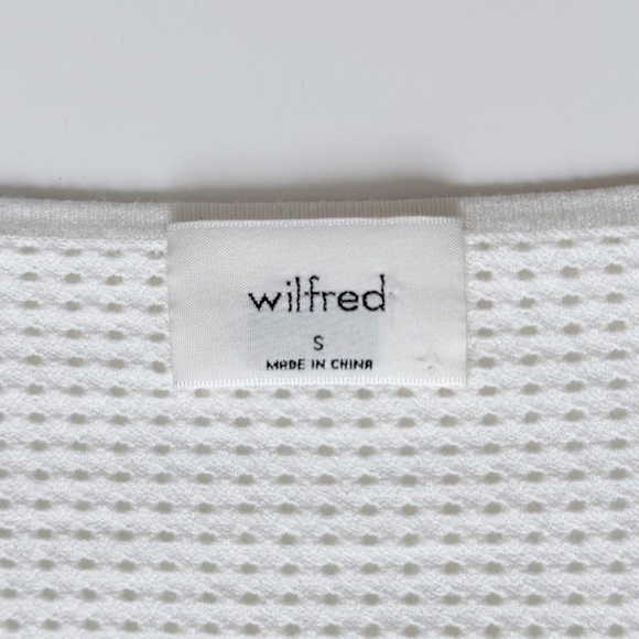 Aritzia Wilfred New Chance Sweater Light Birch Puff Sleeve Knit Top Size S - Picture 4 of 14
